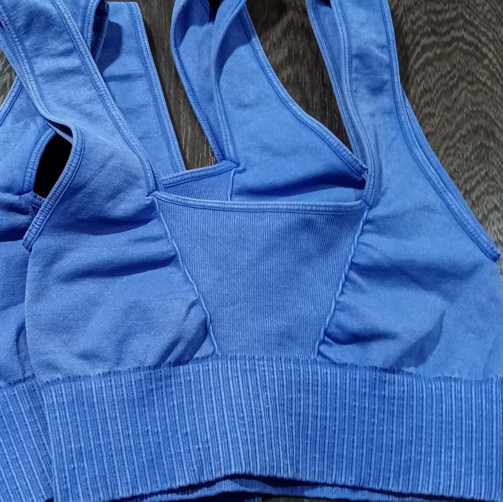 NEW FP Movement Good Karma Square Neck Bra in Blue Size XS/S - Picture 9 of 13